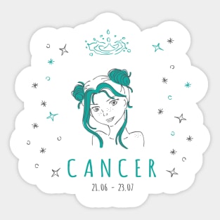 Cancer Zodiac Sign Sticker